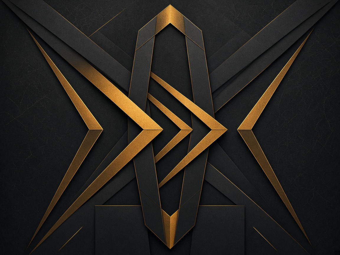 Geometric abstract of a sports table in amber bars